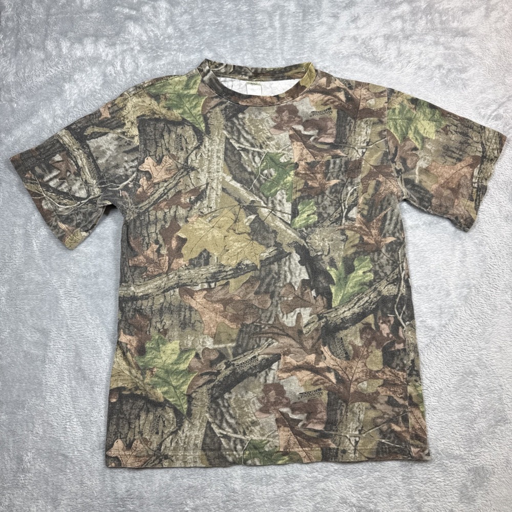 Walls Camo Shirt Men Medium Regular Advantage Timber Pocket Short Sleeve